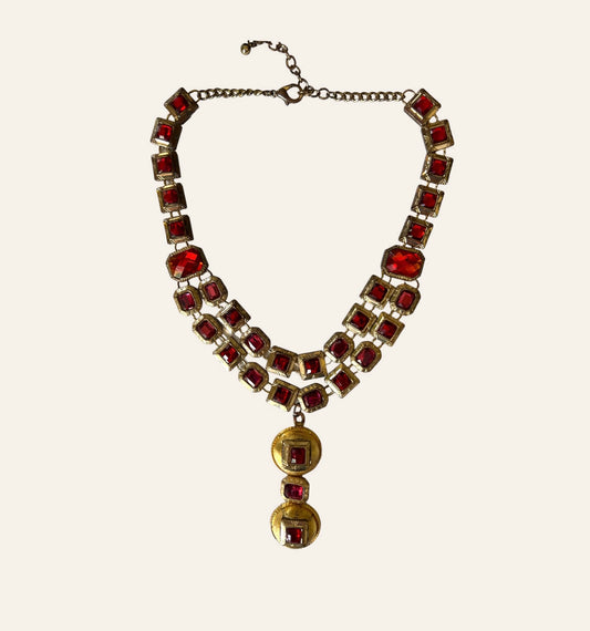 1970's Y Cherry Necklace