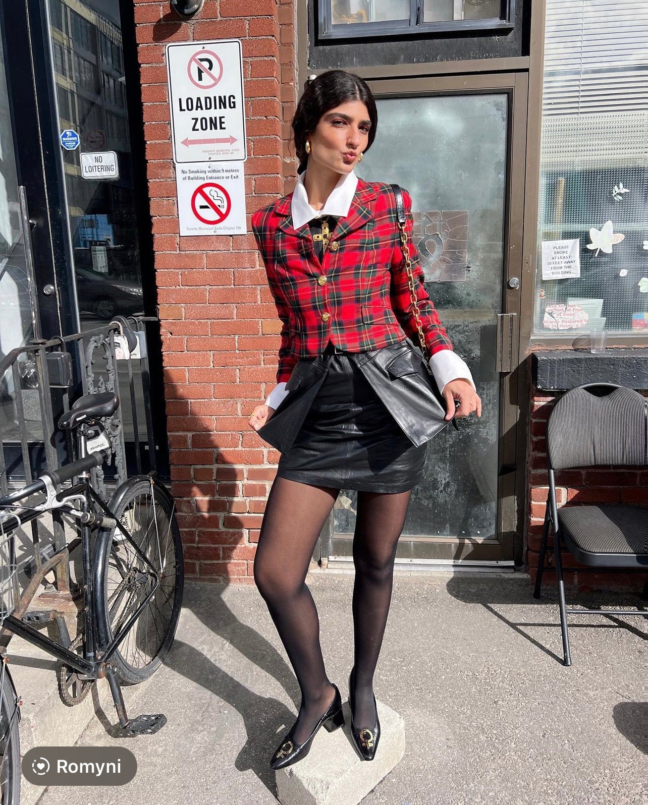 1980's Versus Versace Red Plaid Blazer