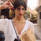 1980's Modernist Style Gold Tone Choker