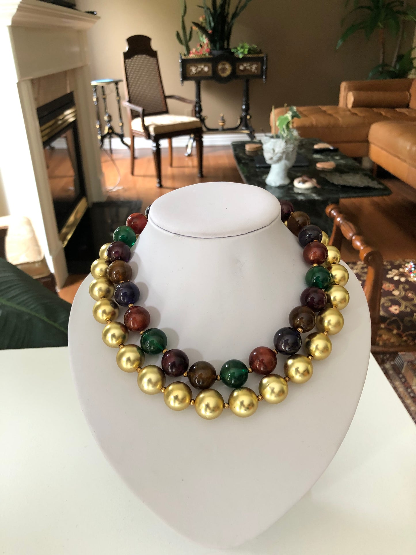 Chunky Beaded Collar Necklace