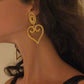 1980's Massive Hearts Clip On Earrings