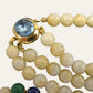 Agate Beaded Necklace With Gemstone Trim