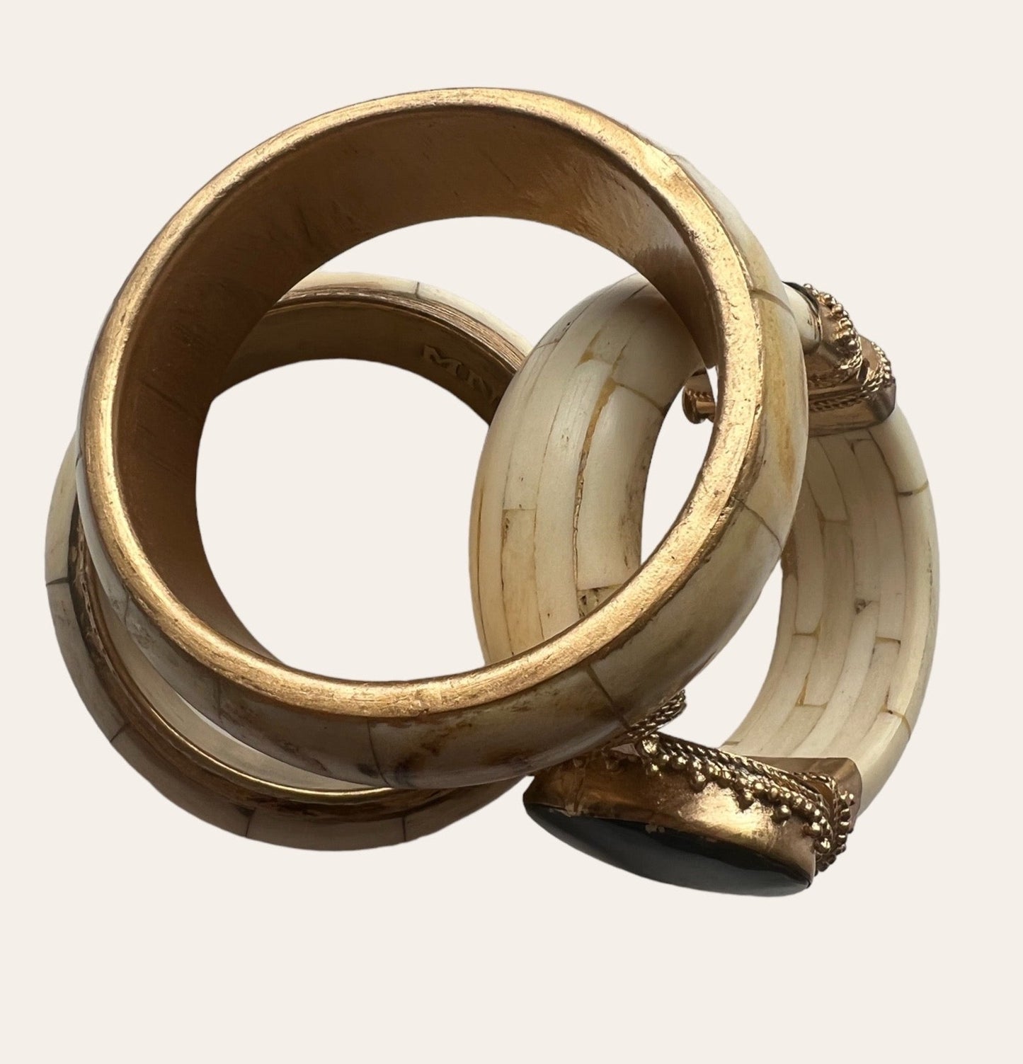 Chunky Hinged Bone Bangles