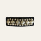 1980's Black Hair Barrette With Faux Pearls