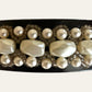 1980's Black Hair Barrette With Faux Pearls