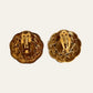 St John Black & Gold Tone Clip On Earrings