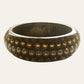 Brown Bronze Chunky Lucite Bangle And Gold Tone Metal