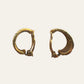 Oscar De La Renta Gold Tone Hoop Clip On Earrings