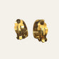 Oscar De La Renta Gold Tone Hoop Clip On Earrings