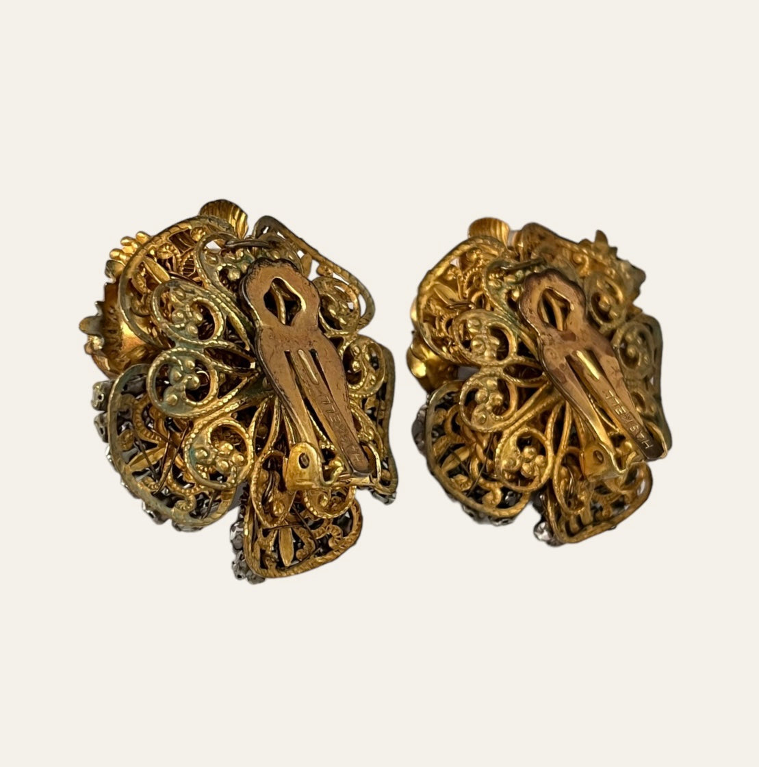 1950's Miriam Haskell Flower Earrings