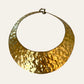 Statement Hammered Brass Collar