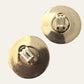 Gold Tone Round Clip On Earrings