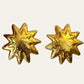 1990's Edouard Rambaud Sun Star Clip On Earrings