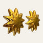 1990's Edouard Rambaud Sun Star Clip On Earrings