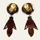 1990's Ermani Bulatti Art Nouveau Style Clip On Earrings