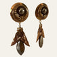 1990's Ermani Bulatti Art Nouveau Style Clip On Earrings