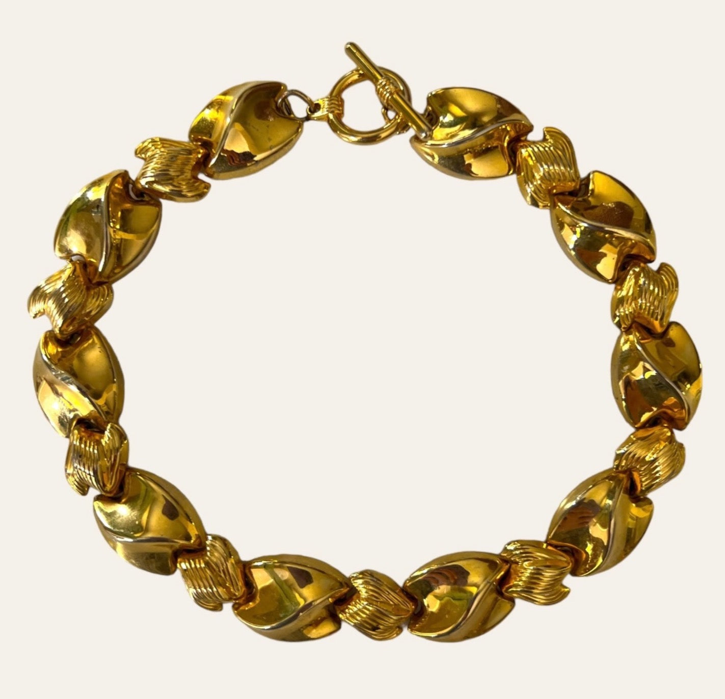 Vintage Chunky Gold Tone Choker