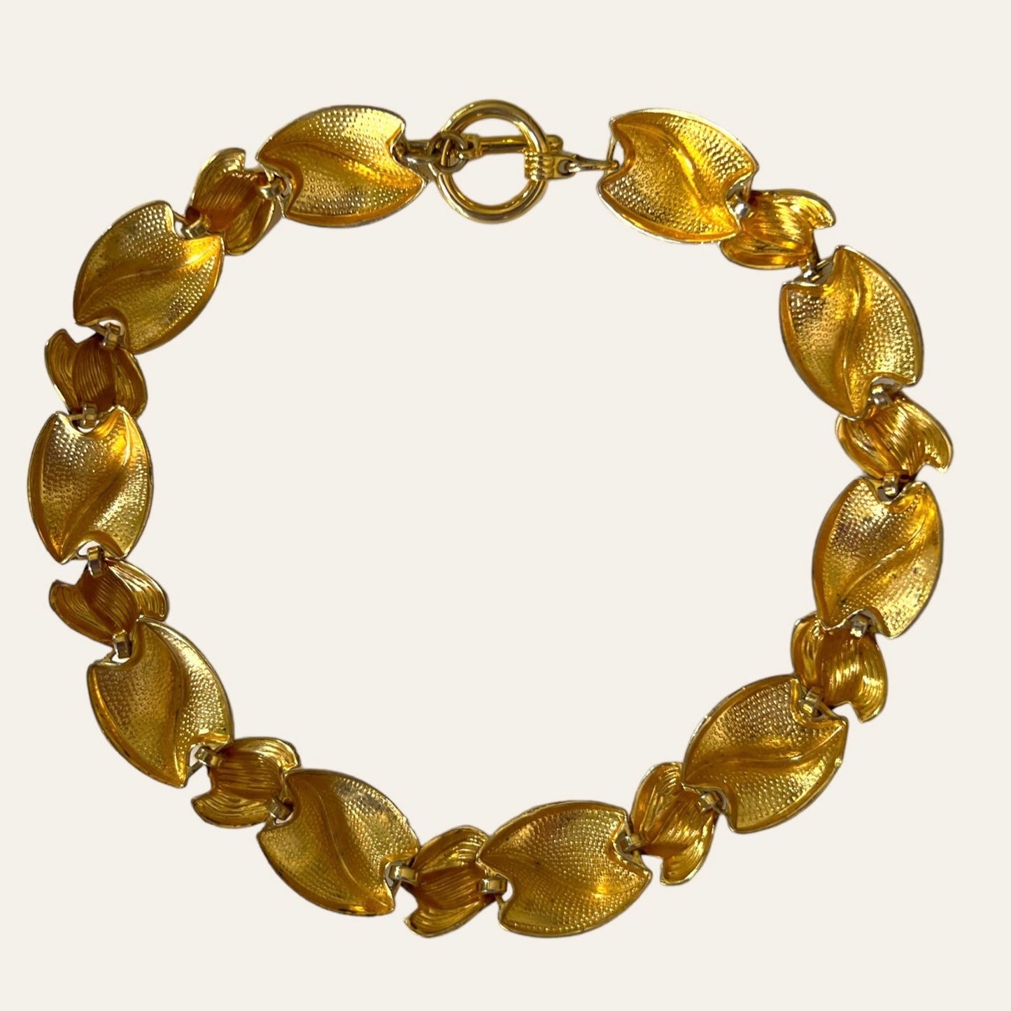 Vintage Chunky Gold Tone Choker