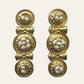 Etruscan Style Drop Clip On Earrings