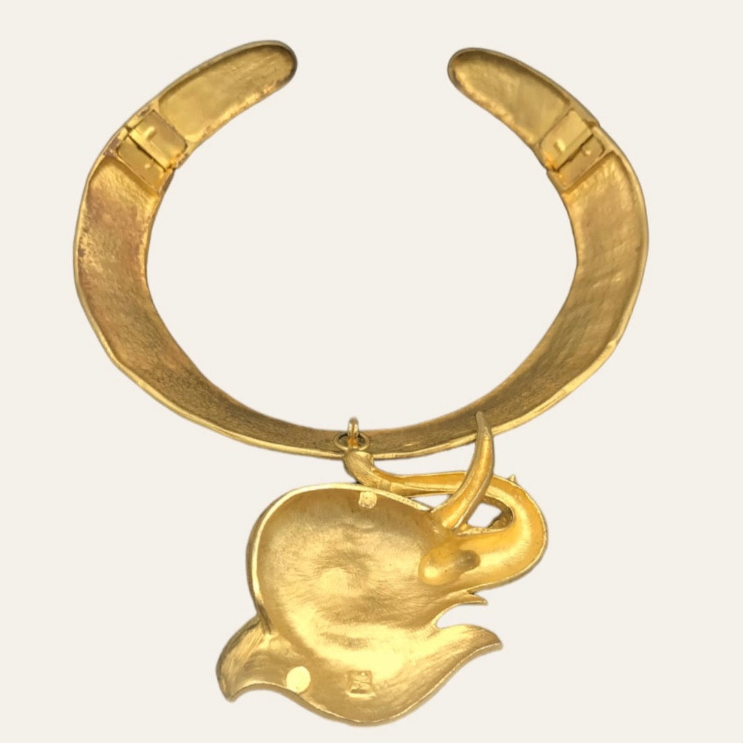 1980's LES BERNARD Elephant Choker