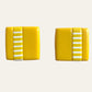 1960's Pop Yellow Squared Earrings