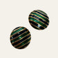 D'ORLAN Streaked Circular Clip On Earrings