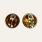 D'ORLAN Streaked Circular Clip On Earrings