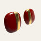 Monet Cherry Red Squared Clip On Earrings