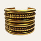 Vintage Wide Gold Tone Cuff Bracelet