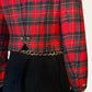 1980's Versus Versace Red Plaid Blazer