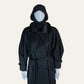 1980's Braemar by Diana Charles Maxi Black Overcoat