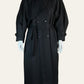 1980's Braemar by Diana Charles Maxi Black Overcoat