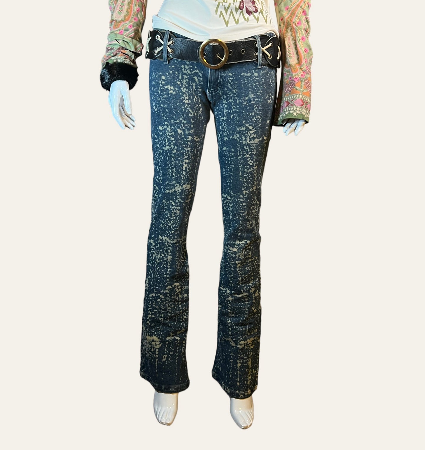 2002 Virgin Only Tie Die Low Waist Jeans