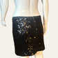 Betsey Johnson Black Sequin Skirt