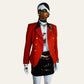 1990's ESCADA MARGARETHA LEY Scarlet Red Blazer