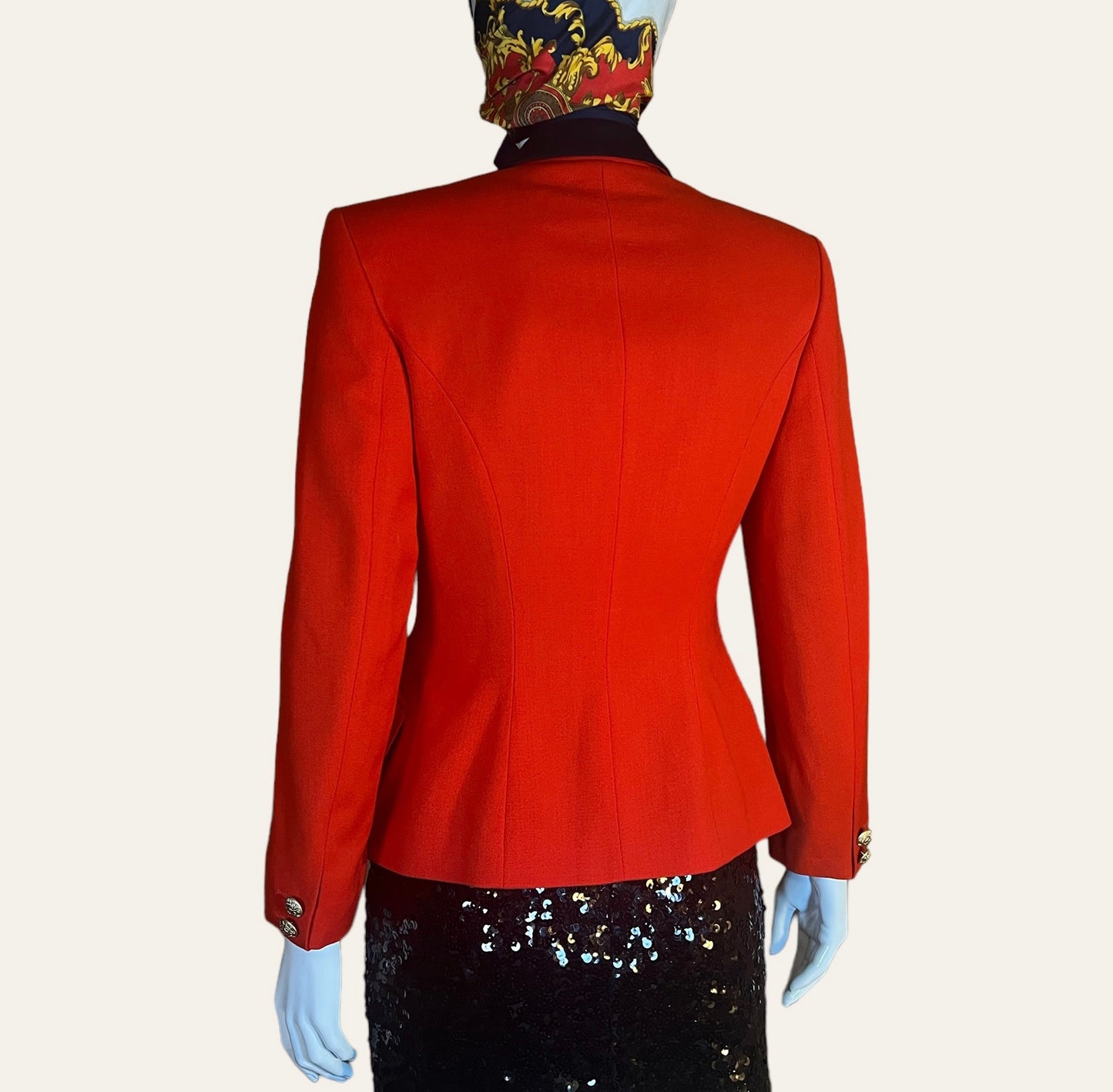 1990's ESCADA MARGARETHA LEY Scarlet Red Blazer