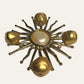 Gold Tone Starburst Brooch