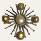 Gold Tone Starburst Brooch