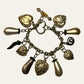 Vintage Multi Heart Charms Bracelet