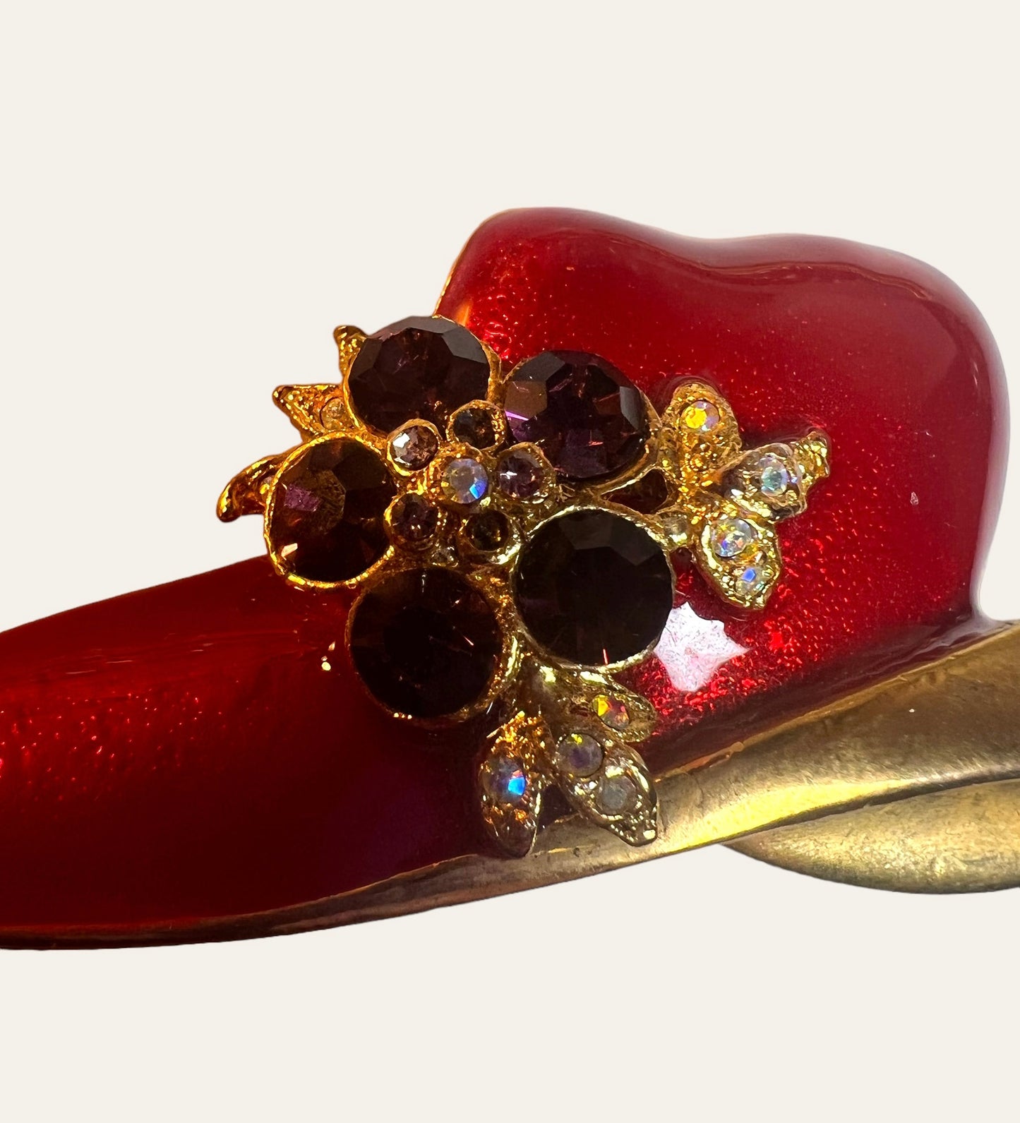 Vintage Red Hat and Shoe Brooches