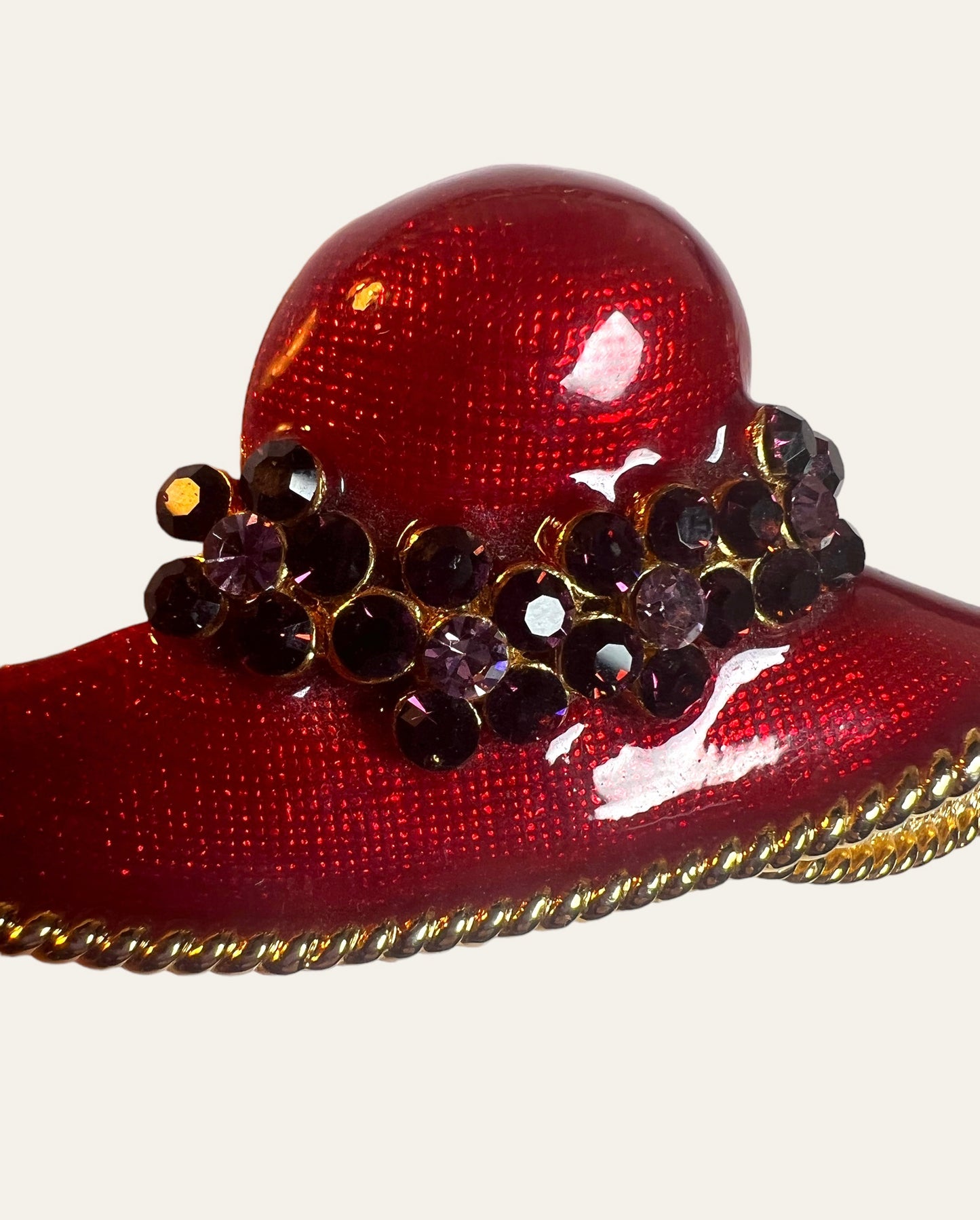 Vintage Red Hat and Shoe Brooches