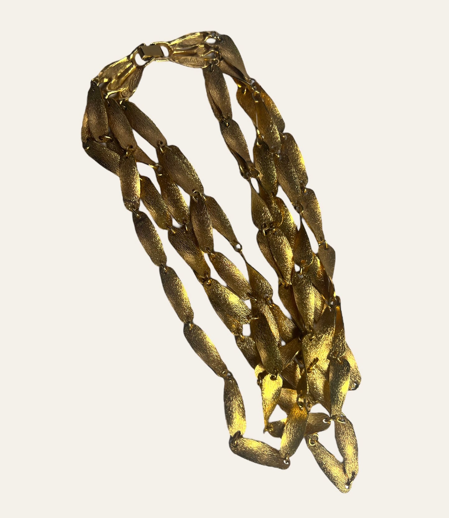 1960's Tortolani Multi Chain Collar Necklace