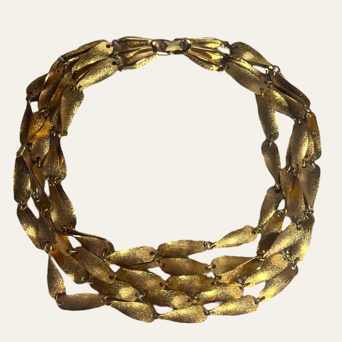 1960's Tortolani Multi Chain Collar Necklace