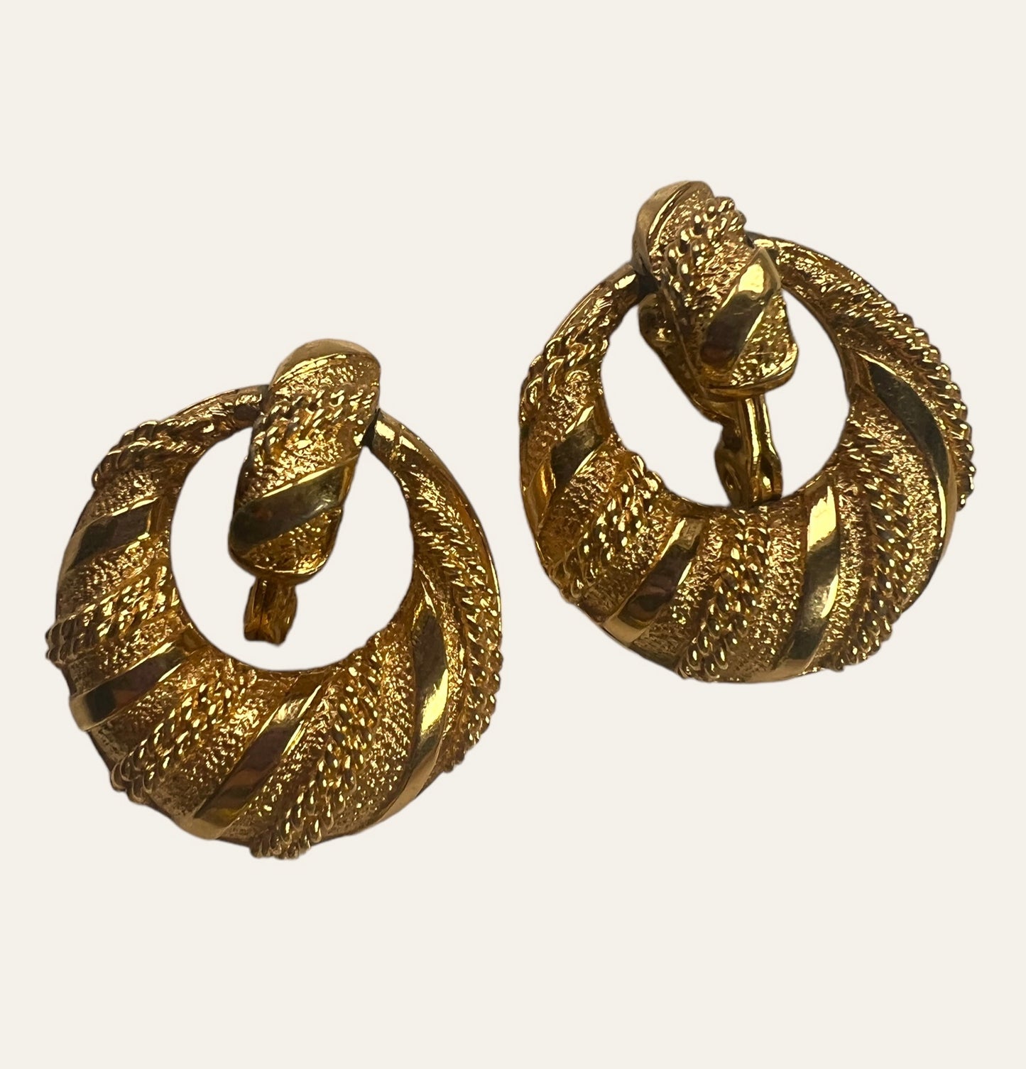 Monet Doorknocker Clip On Earrings