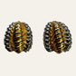 Ribbed Clip On Earrings