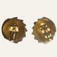 Domed Shell Shaped Clip On Earrings