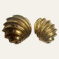 Domed Shell Shaped Clip On Earrings