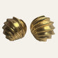 Domed Shell Shaped Clip On Earrings