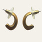 Half Hoop Pierced Earrings with Calla Lily Brooch Set