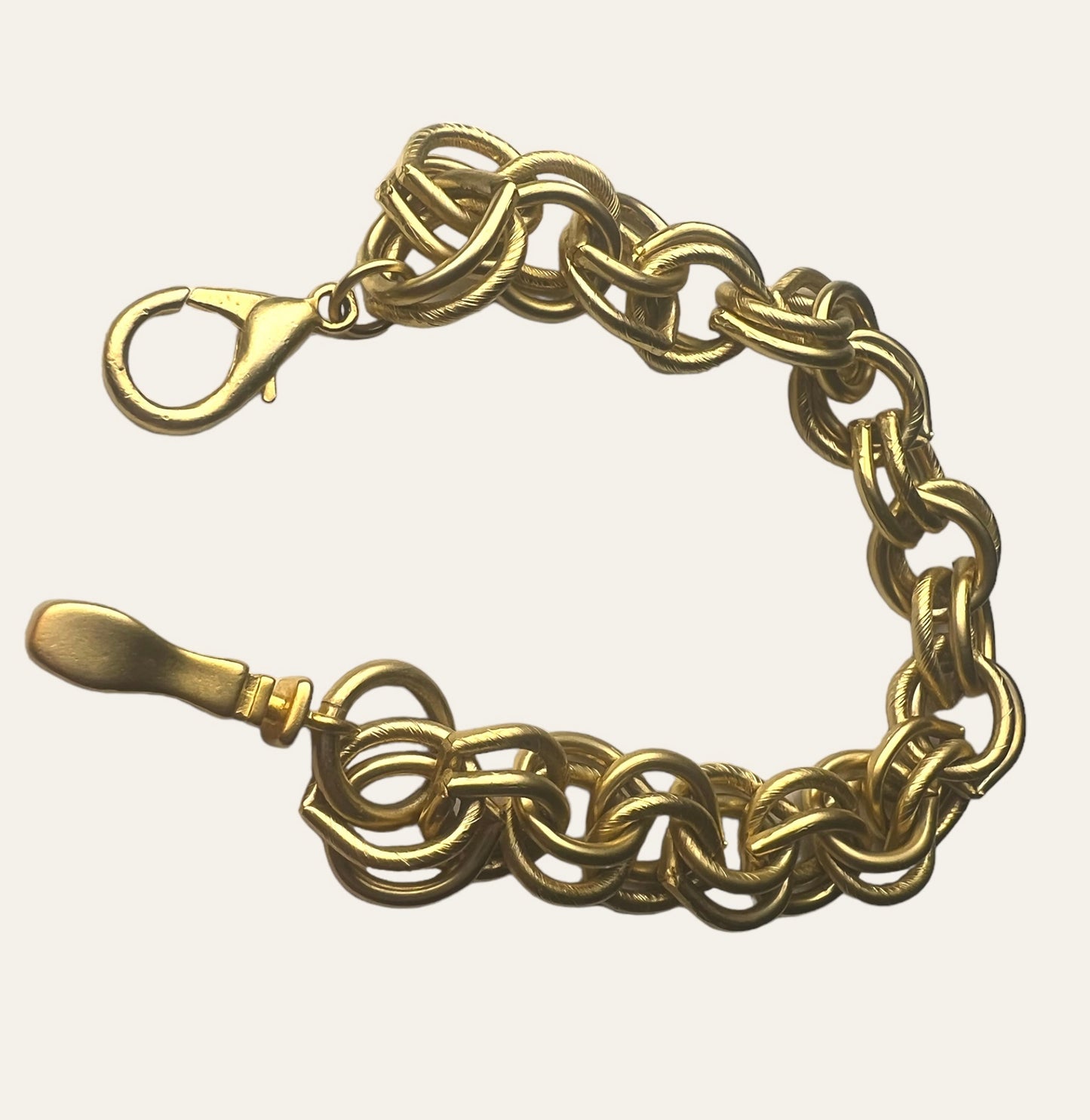 Matt Gold tone Chain Link Bracelet